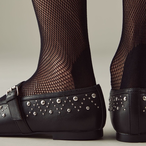 Anthropologie Bibi Lou Studded Mary Jane Flats - Picture 2 of 7